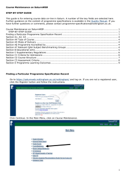 Programme(Course)Maintenancestepbystep