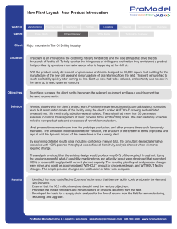 New Plant Layout - New Product Introduction