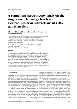 A tunnelling spectroscopy study on the single