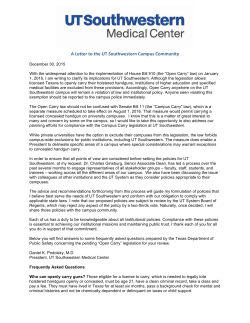 Message about Open Carry Law: Messages from