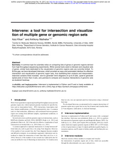 Intervene: a tool for intersection and visualization of