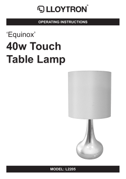 40w Touch Table Lamp