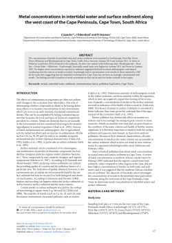 Metal concentrations in intertidal water and surface sediment along