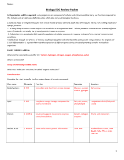 Biology EOC Review Packet - Watchung Hills Regional High School