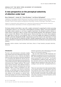 A new perspective on the perceptual selectivity of attention under load