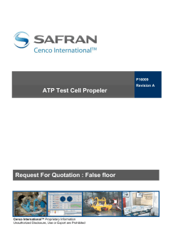 ATP Test Cell Propeler Request For Quotation : False floor