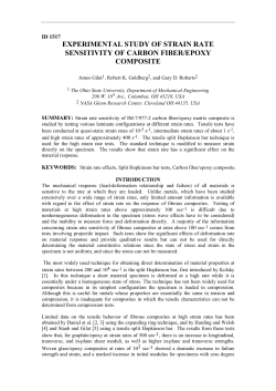 experimental study of strain rate sensitivity of carbon fiber/epoxy
