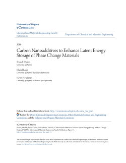Carbon Nanoadditives to Enhance Latent Energy Storage of Phase