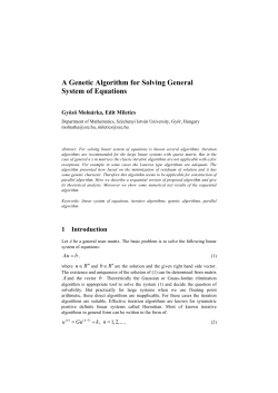 A Genetic Algorithm for Solving General System of Equations
