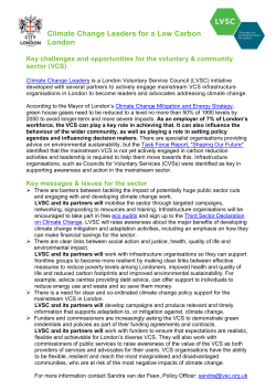 Low Carbon London key - London Voluntary Service Council