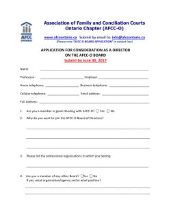 AFCC-O 2017 Board Application