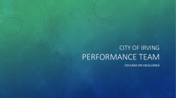 City of irving Performance team