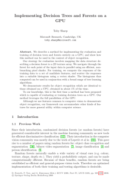 Implementing Decision Trees and Forests on a GPU