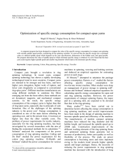 Optimization of specific energy consumption for compact