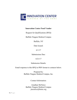 Innovation Center Food Vendor - Buffalo Niagara Medical Campus