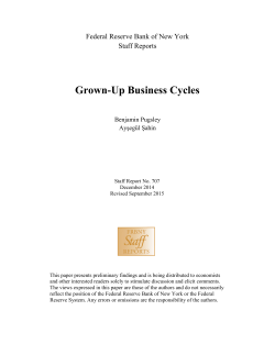 Grown-Up Business Cycles - Federal Reserve Bank of New York
