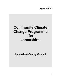 Appendix `A` Community Climate Change Programme for