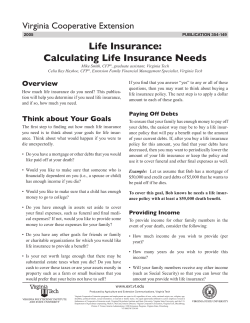 Life Insurance: Calculating Life Insurance Needs
