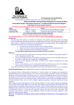 Advanced Written Communication Workshop for