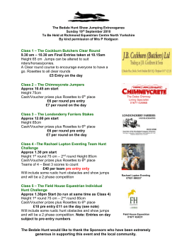 The Bedale Hunt Show Jumping Extravaganza Sunday 19th