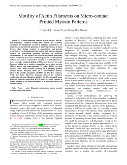 Motility of Actin Filaments on Micro-contact Printed Myosin Patterns