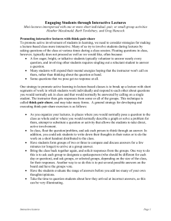 Interactive Lectures