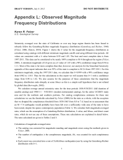 Observed Magnitude Frequency Distributions