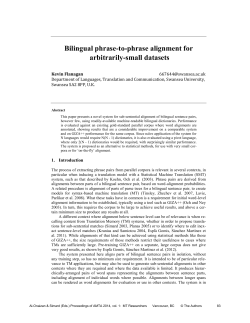 Bilingual phrase-to-phrase alignment for arbitrarily