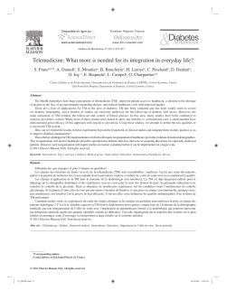 Telemedicine: What more is needed for its integration in everyday life?