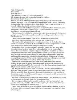 Sermon Notes - Blue Licks Christian Church