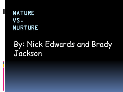 Nature vs. Nurture