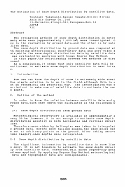 The Estimation of Snow Depth Distribution by satellite data