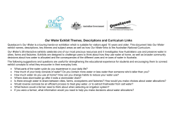 Questacon Our Water Teacher Notes