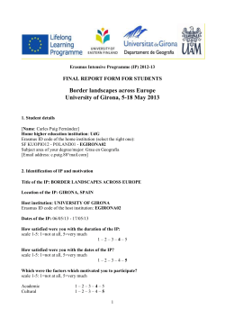 Narrative report from Erasmus placement student to - UEF-Wiki