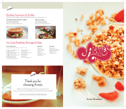 Thank you for choosing Arnie`s