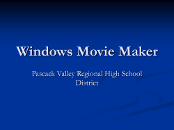 MS Movie Maker - Pascack Valley Regional High School District