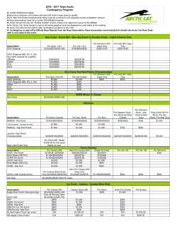 Contingency Program 2016 - 2017 Team Arctic