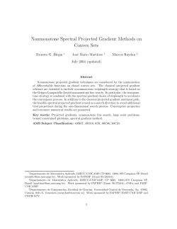 Nonmonotone Spectral Projected Gradient Methods on Convex Sets