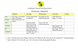 St Michael`s Nursery and Infant School PE Provision &ndash; Spring 2015
