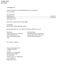 COMMERCIAL FASCINATION PLANT GROWTH REGULATOR