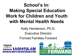 September 11, 2013 School`s In Making Special Education Work for