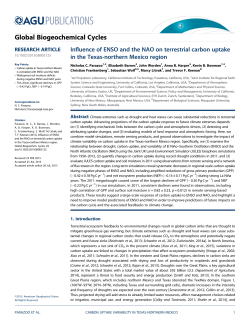 Influence of ENSO and the NAO on terrestrial carbon uptake in the