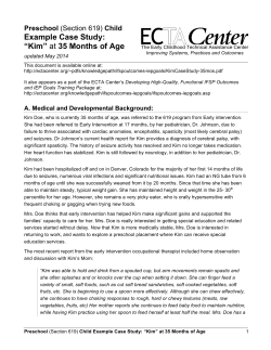 Preschool Case Study - The Early Childhood Technical Assistance