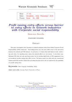 Profit raising entry effects versus barrier to entry effects in network