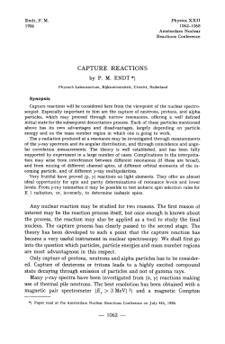 CAPTURE REACTIONS