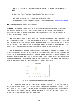 Raman Properties of SiC NRs at Broad Range of Excitation