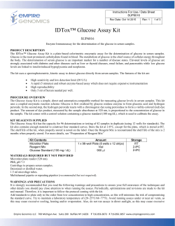 IDTox&trade; Glucose Assay Kit