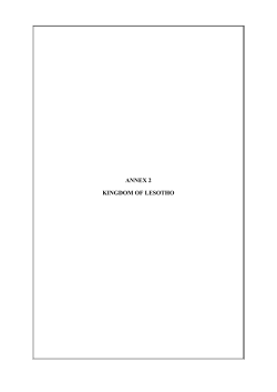 Annex 2 — Kingdom of Lesotho