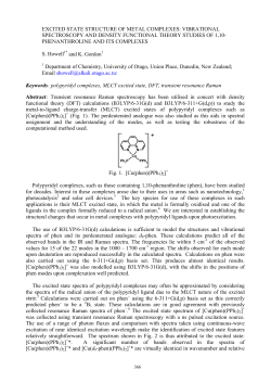 EXCITED STATE STRUCTURE OF METAL COMPLEXES
