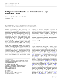 CD Spectroscopy of Peptides and Proteins Bound to Large
